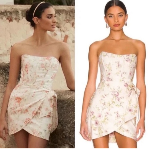 V. Chapman Dresses & Skirts - V. Chapman Nasturtium Mini Dress size 6 New floral strapless dress